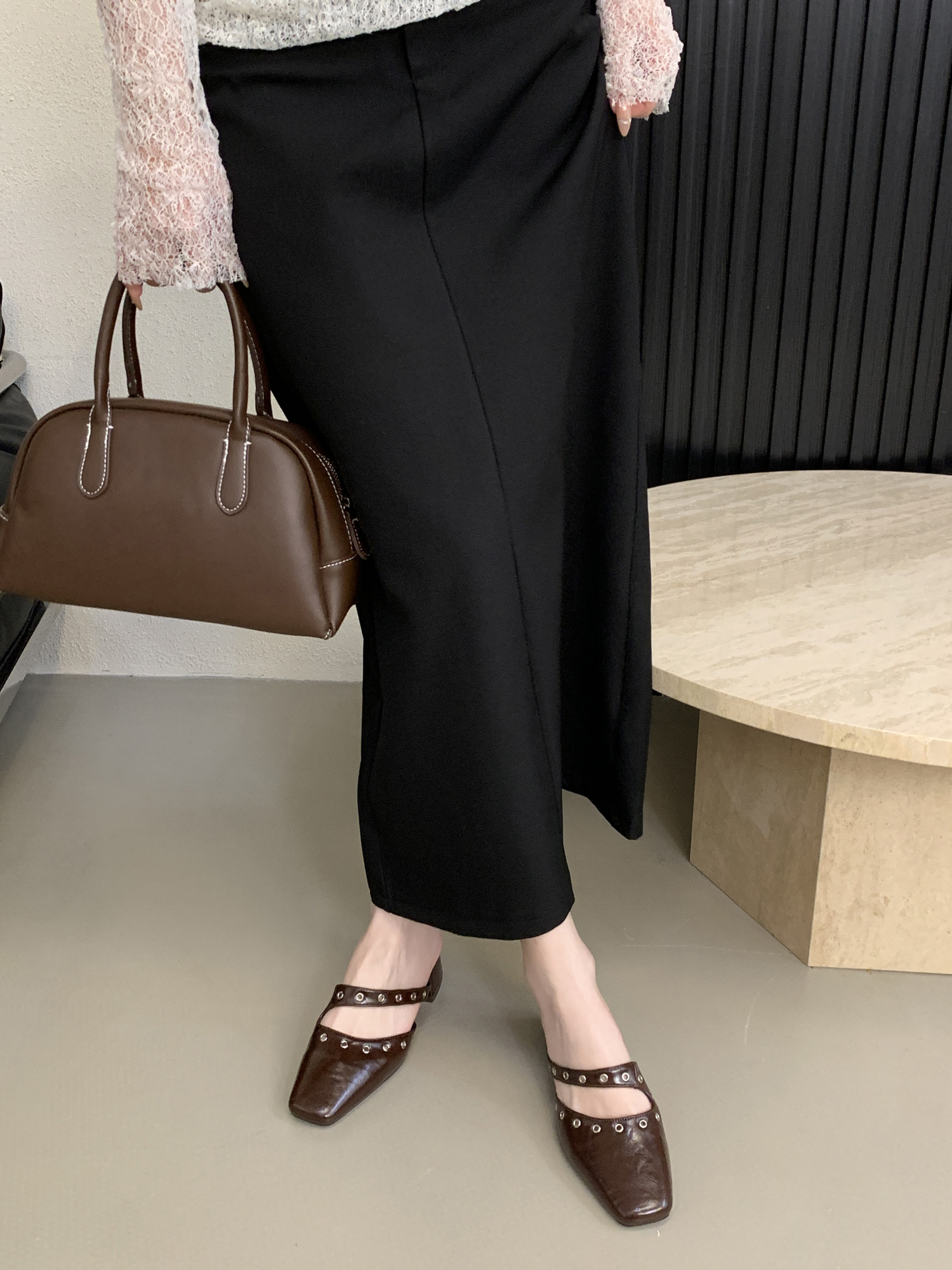 Retro Chunky Heel Mary Jane Slippers for Women 2025 Spring Summer New Style Casual Square Toe Loafers - Image 4