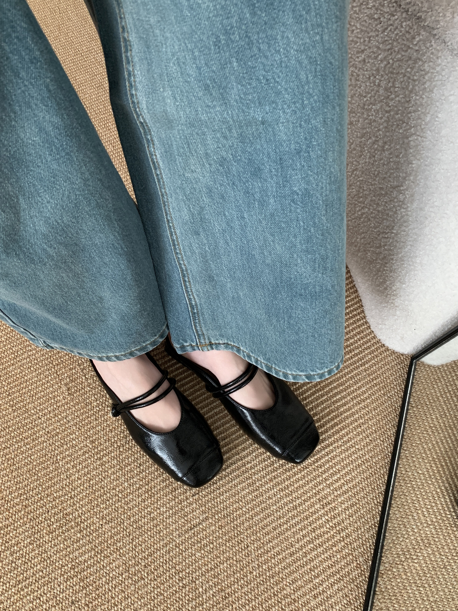 Korean Style Women's Open Toe Slippers 2025 Summer Soft Leather Mules Low Heel Mary Jane Shoes - Image 2