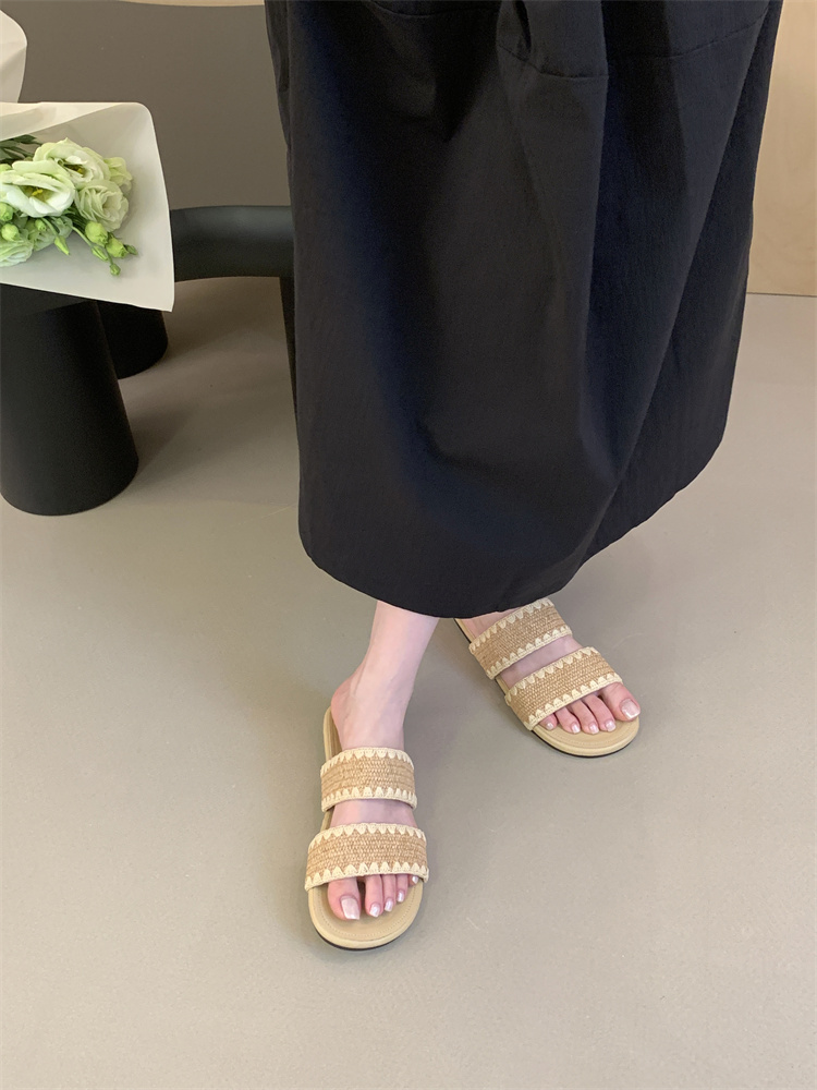 Niche Vacation Evening Waves Bohemian Outdoor Slippers Women's Shoes 2025 Summer Dress Matching Temperament Cool Slippers Sandals - Image 4