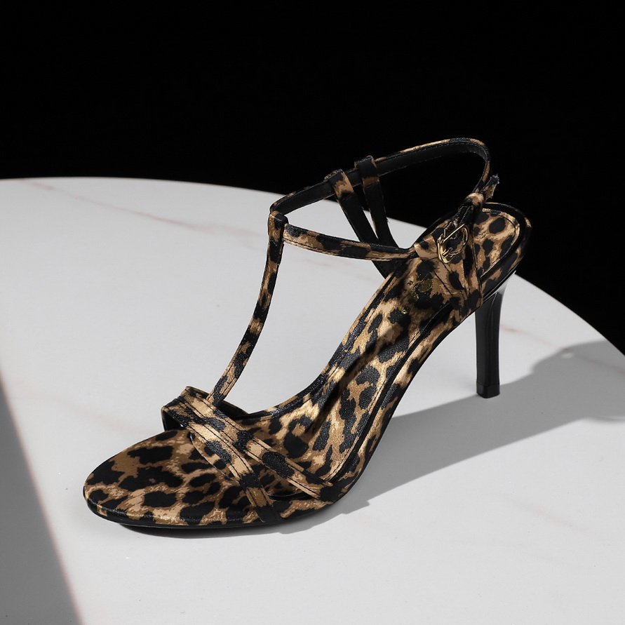 European American Style Elegant High Heel Sandals for Women Thin Heel Open Toe Ankle Strap Sexy Shoes - Image 3
