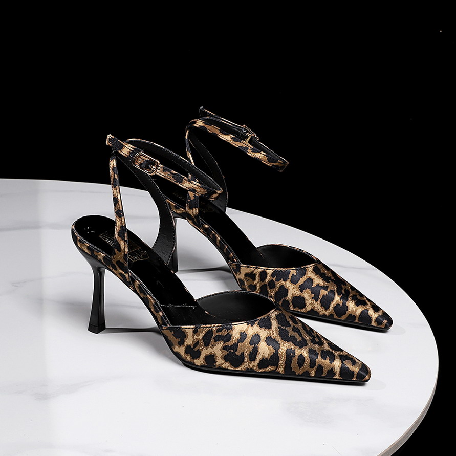 BIGWOOD Women's Pointed Toe Satin Stiletto Heels with Ankle Strap - Nightclub Fashion - Image 4